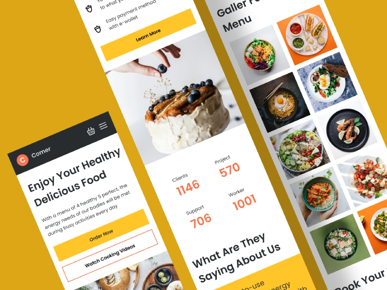 Comer - Responsive Food Delivery for Figma and Adobe XD