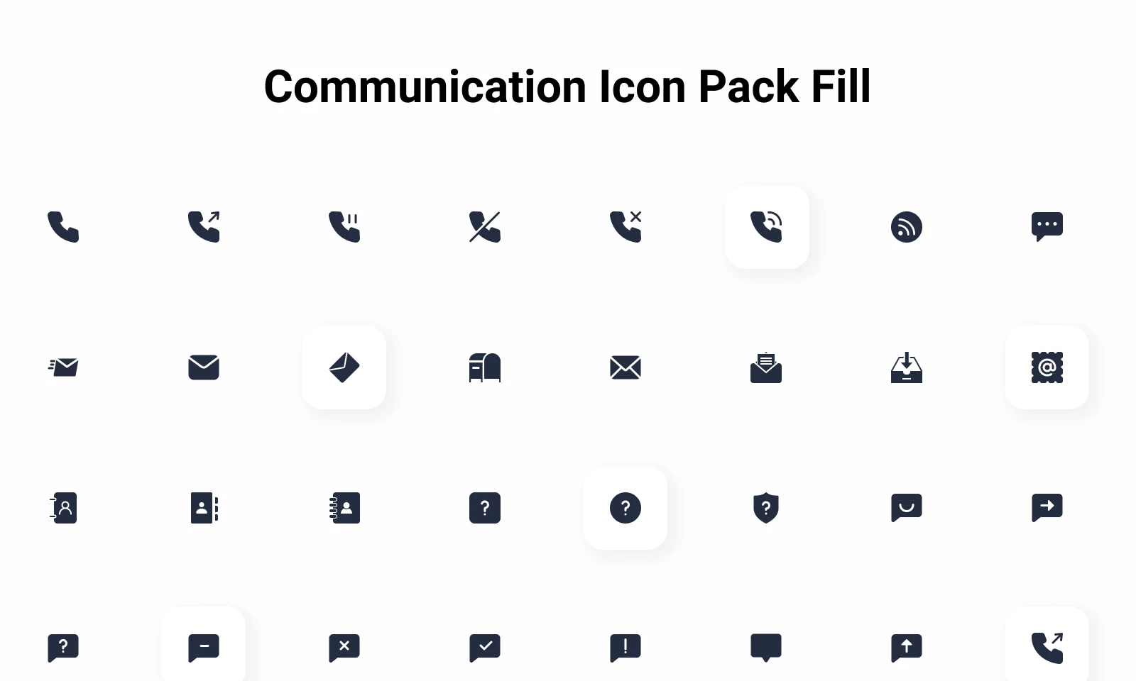Communication Icon Pack Fill for Figma and Adobe XD