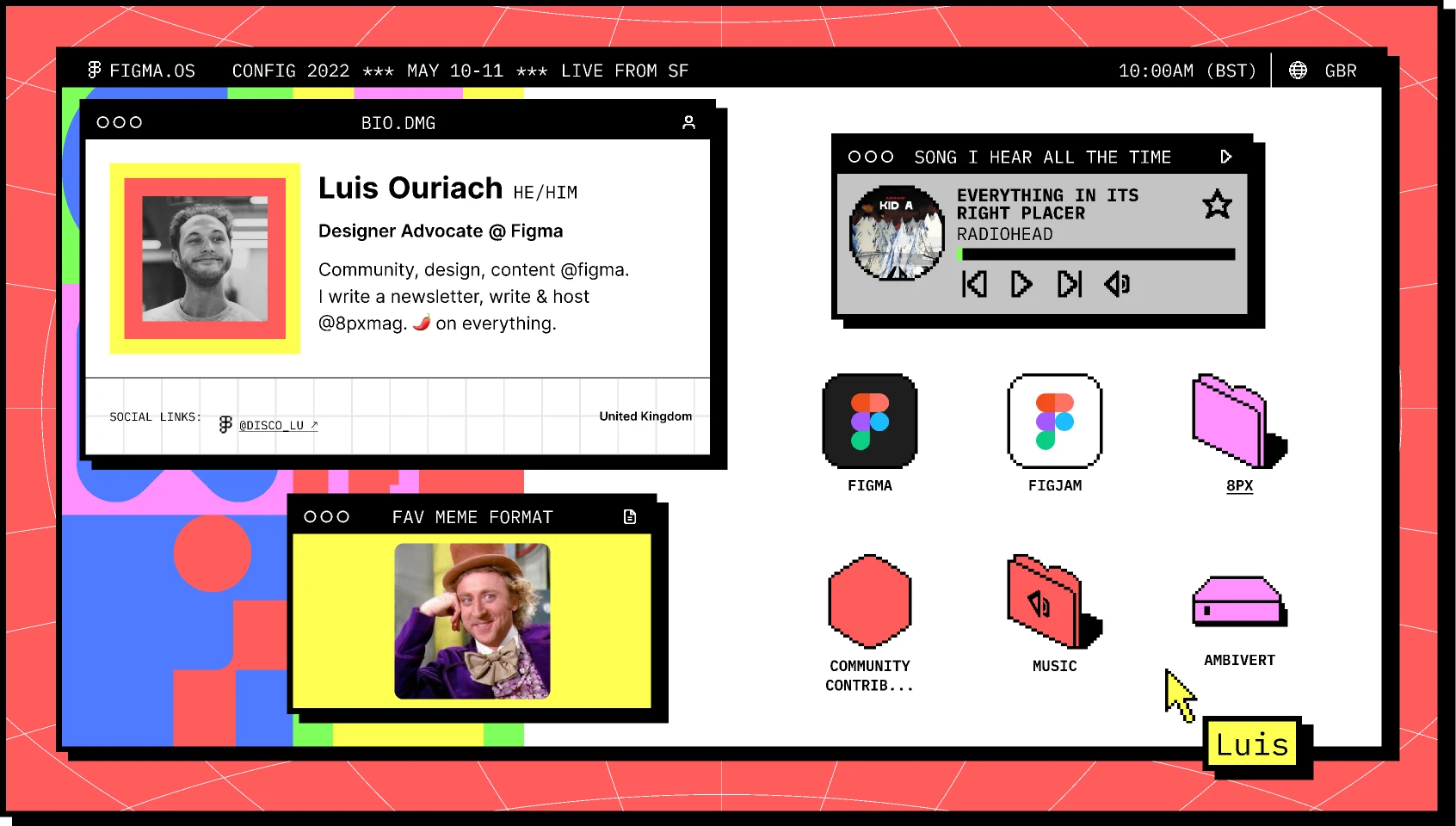 Config 2022 Name Badge for Figma and Adobe XD