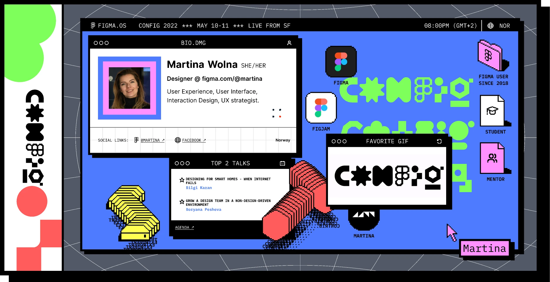 Config 2022 Name Card - Martina Wolna for Figma and Adobe XD