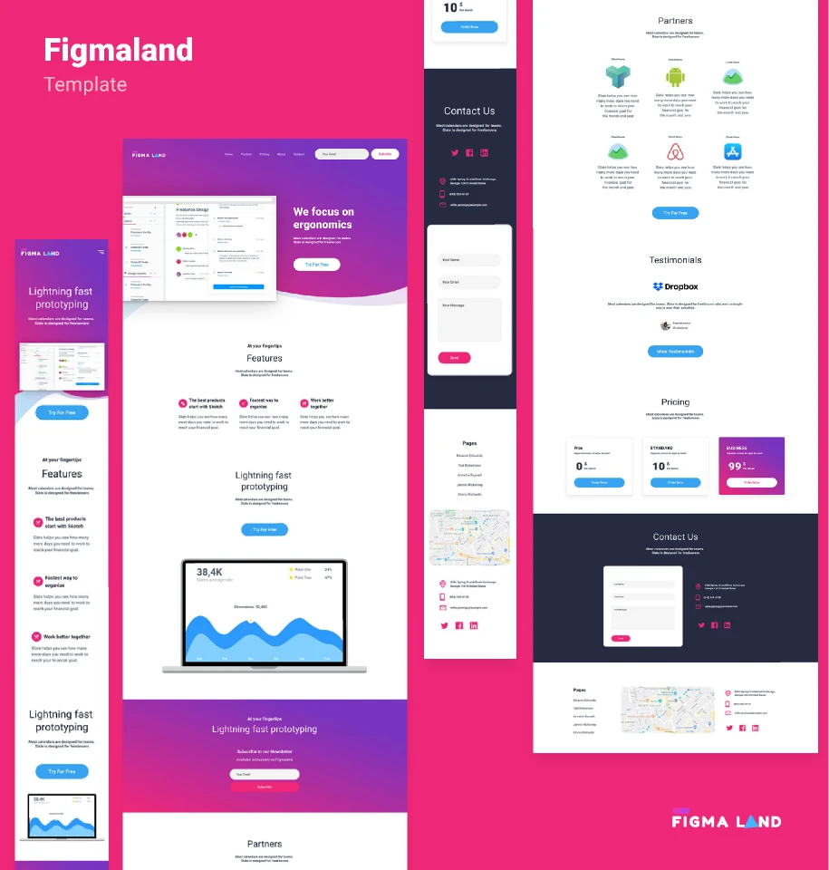 converter - figma landing page for Figma and Adobe XD