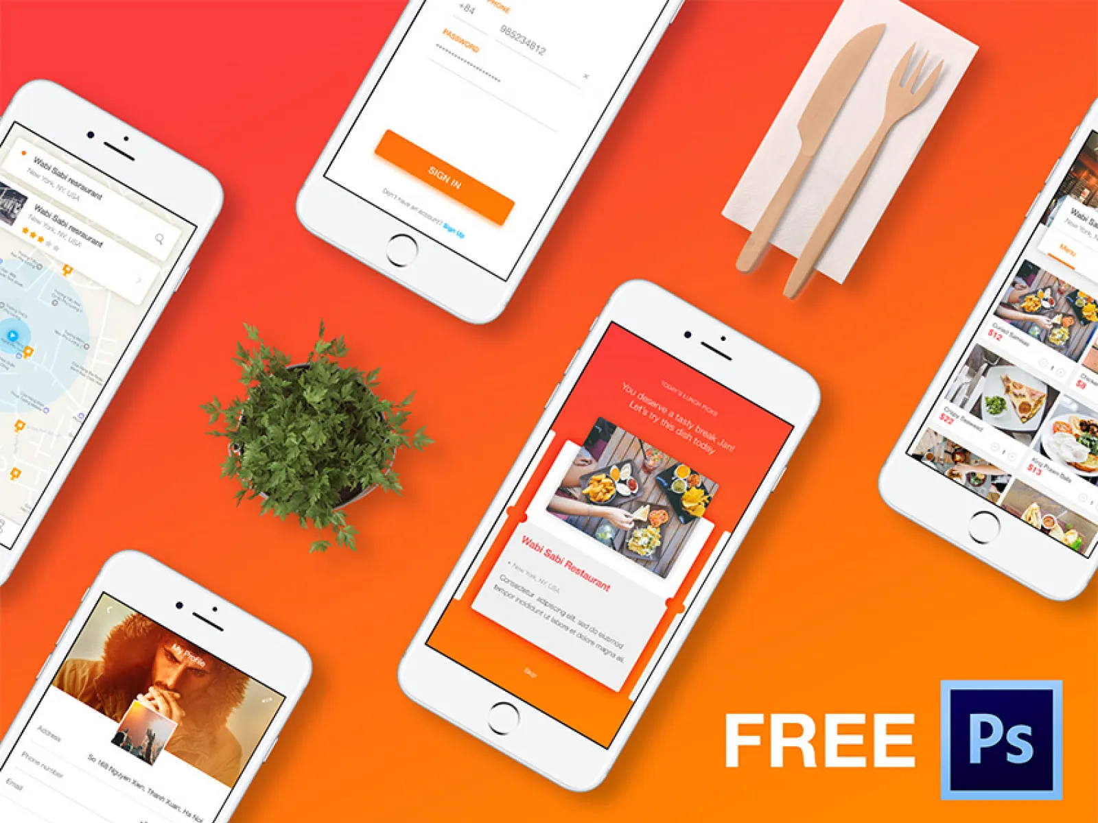 Cook App Design Free UI Kit  - Free Figma Template