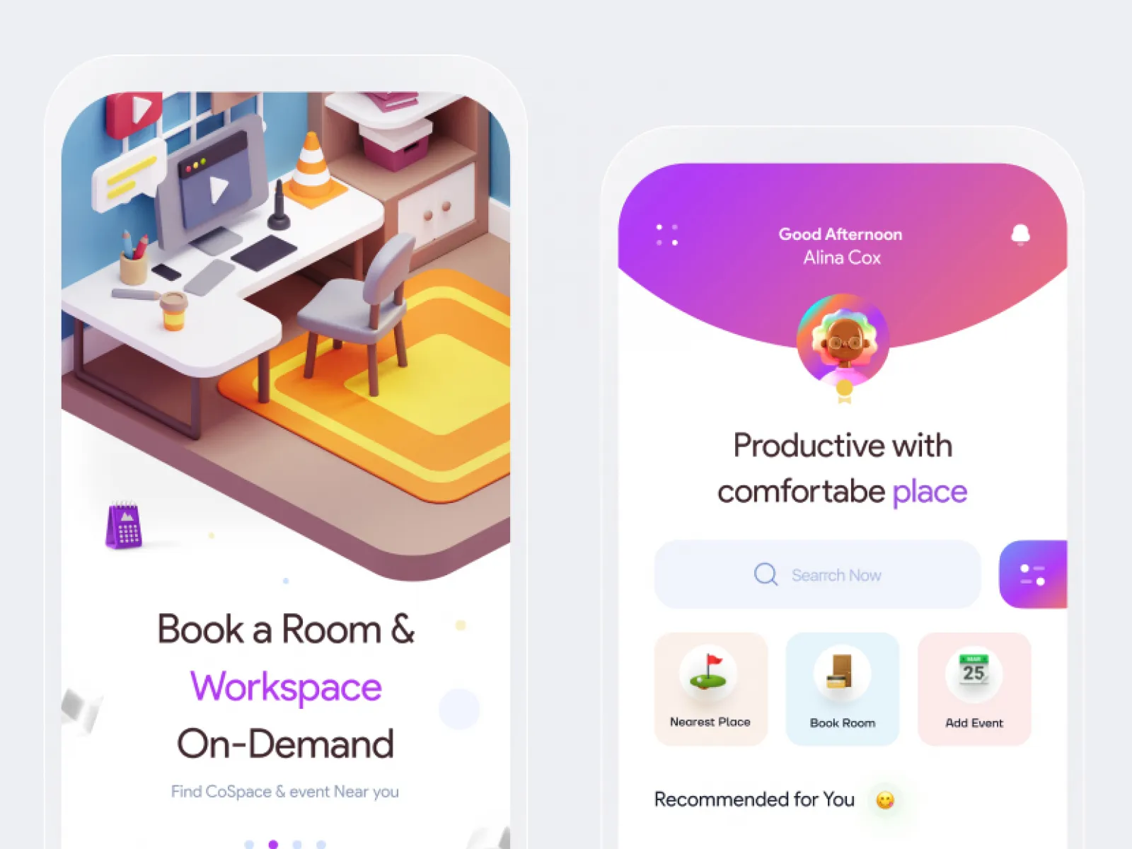 CoSpace Booking App  - Free Figma Template