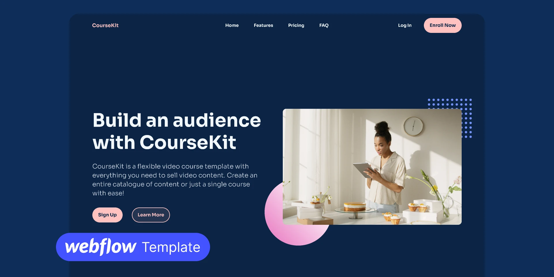 CourseKit Webflow Template for Figma and Adobe XD