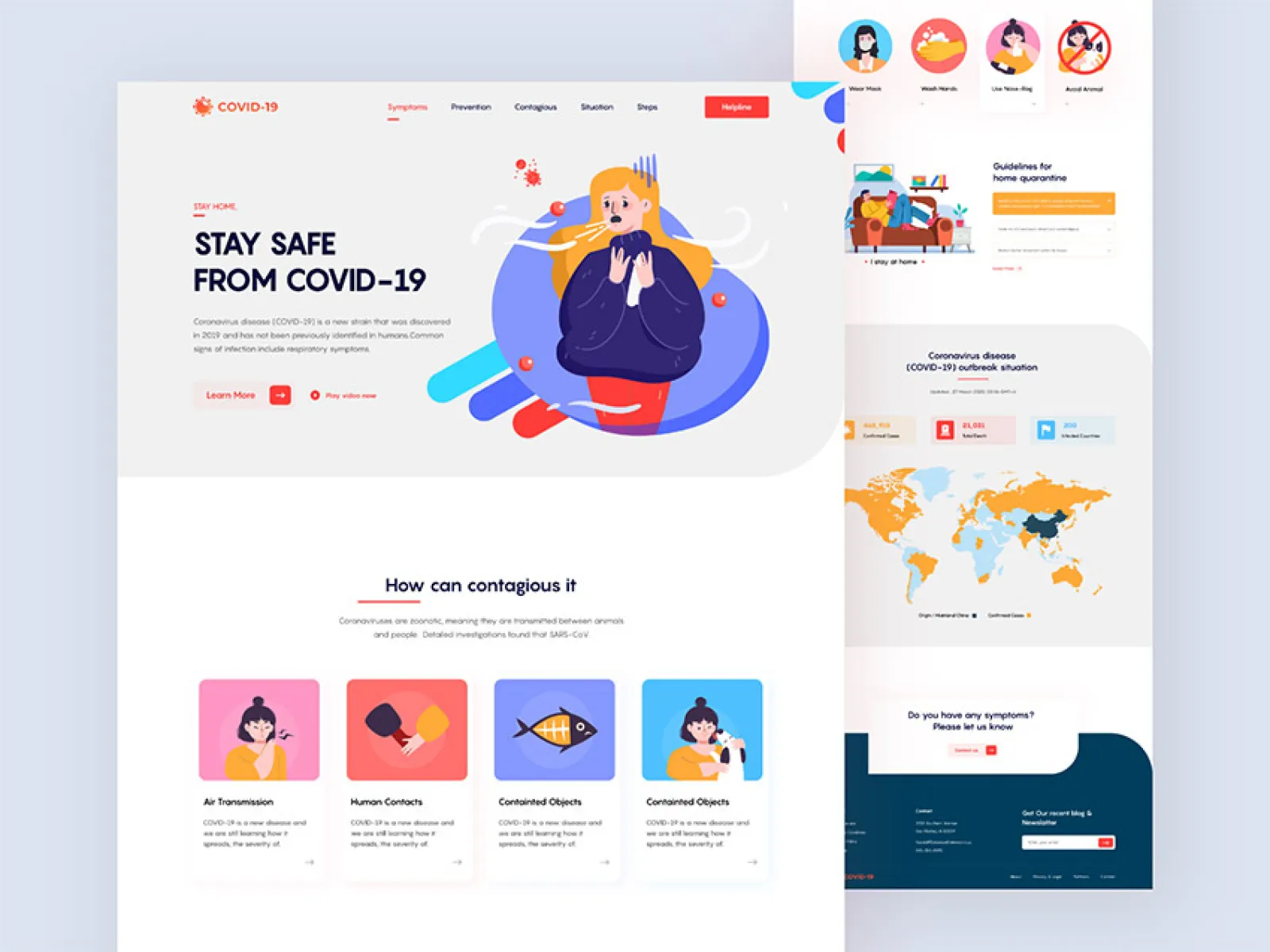 COVID-19 Landing Page  - Free Figma Template