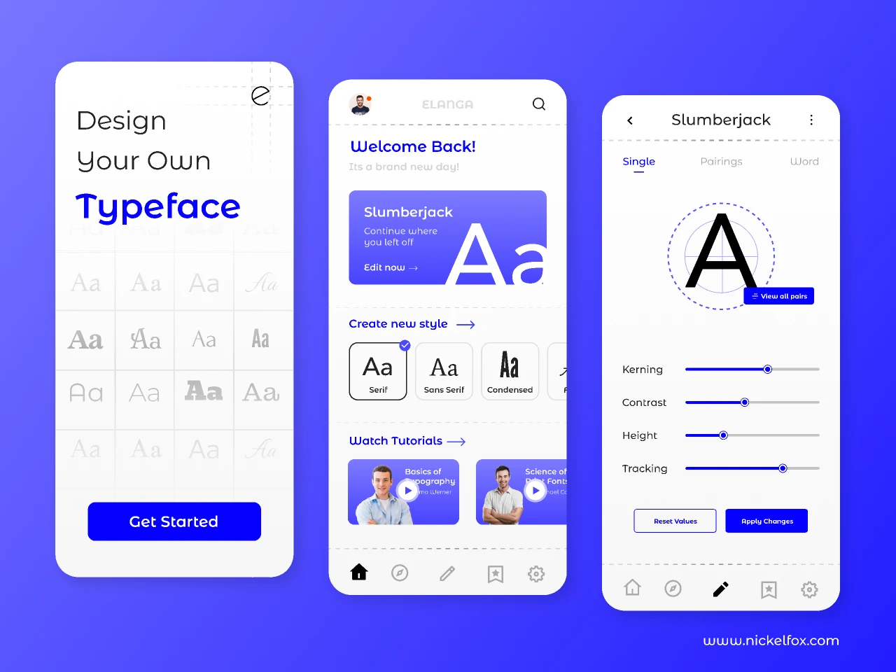 Create your own Typeface - App Concept for Figma and Adobe XD