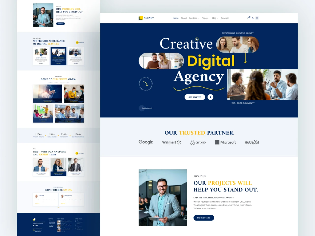Creative Digital Agency Website Design for Figma and Adobe XD