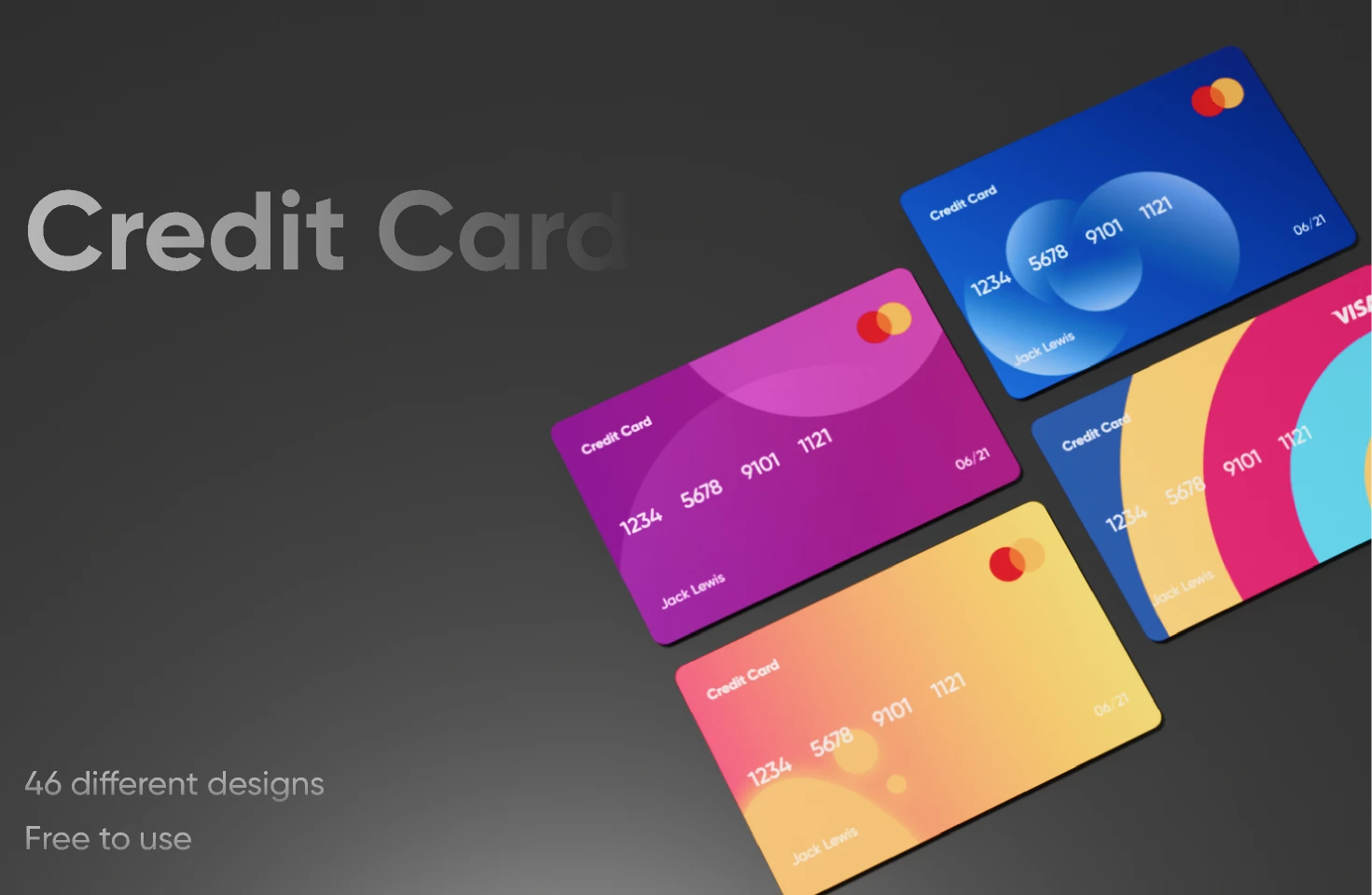 Credit Card 1.0 for Figma and Adobe XD