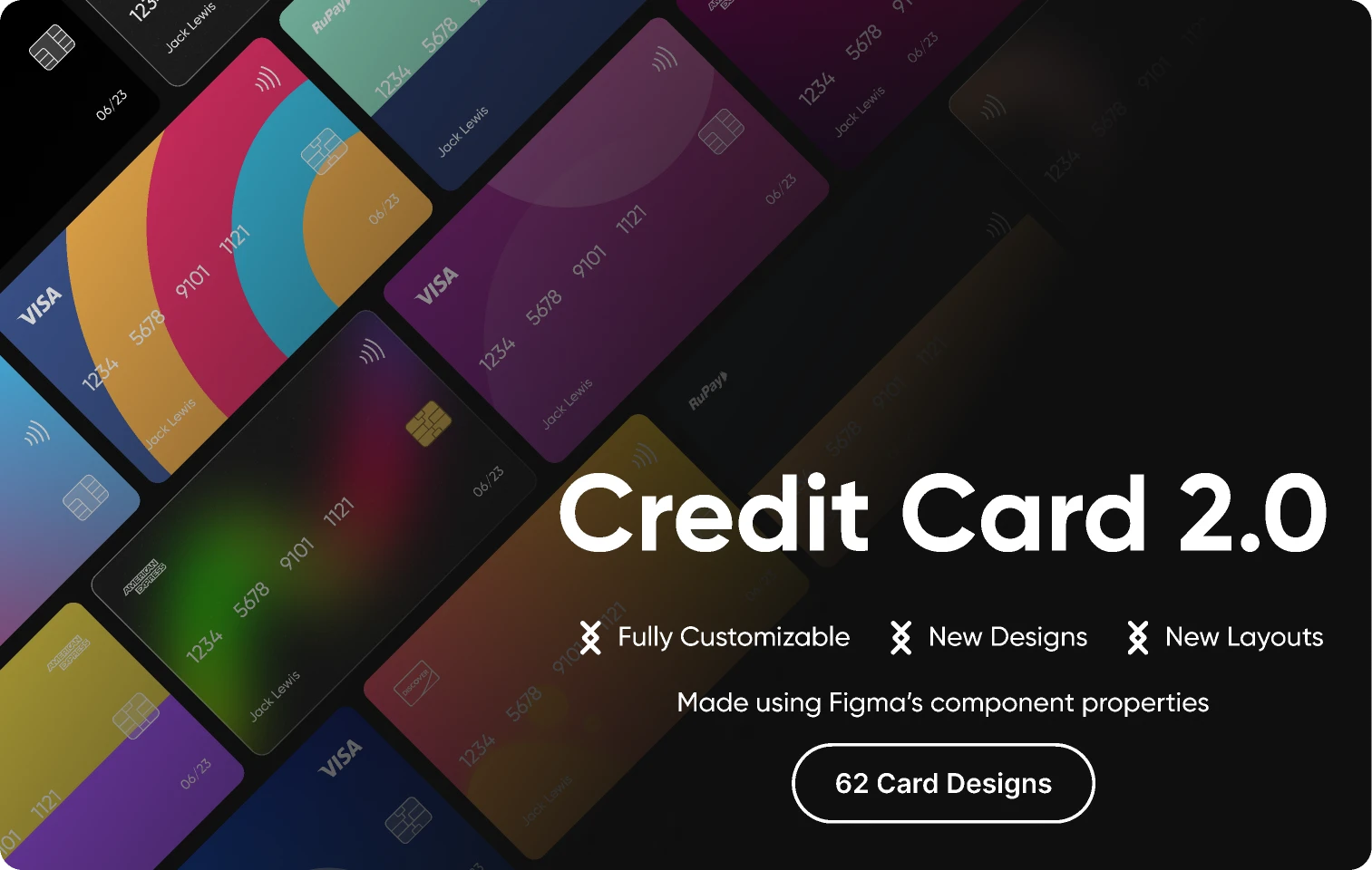 Credit Card 2.0 for Figma and Adobe XD