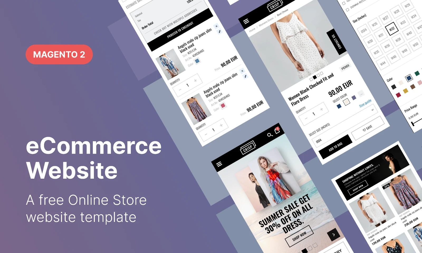 Crisp Ecommerce Theme for Figma and Adobe XD