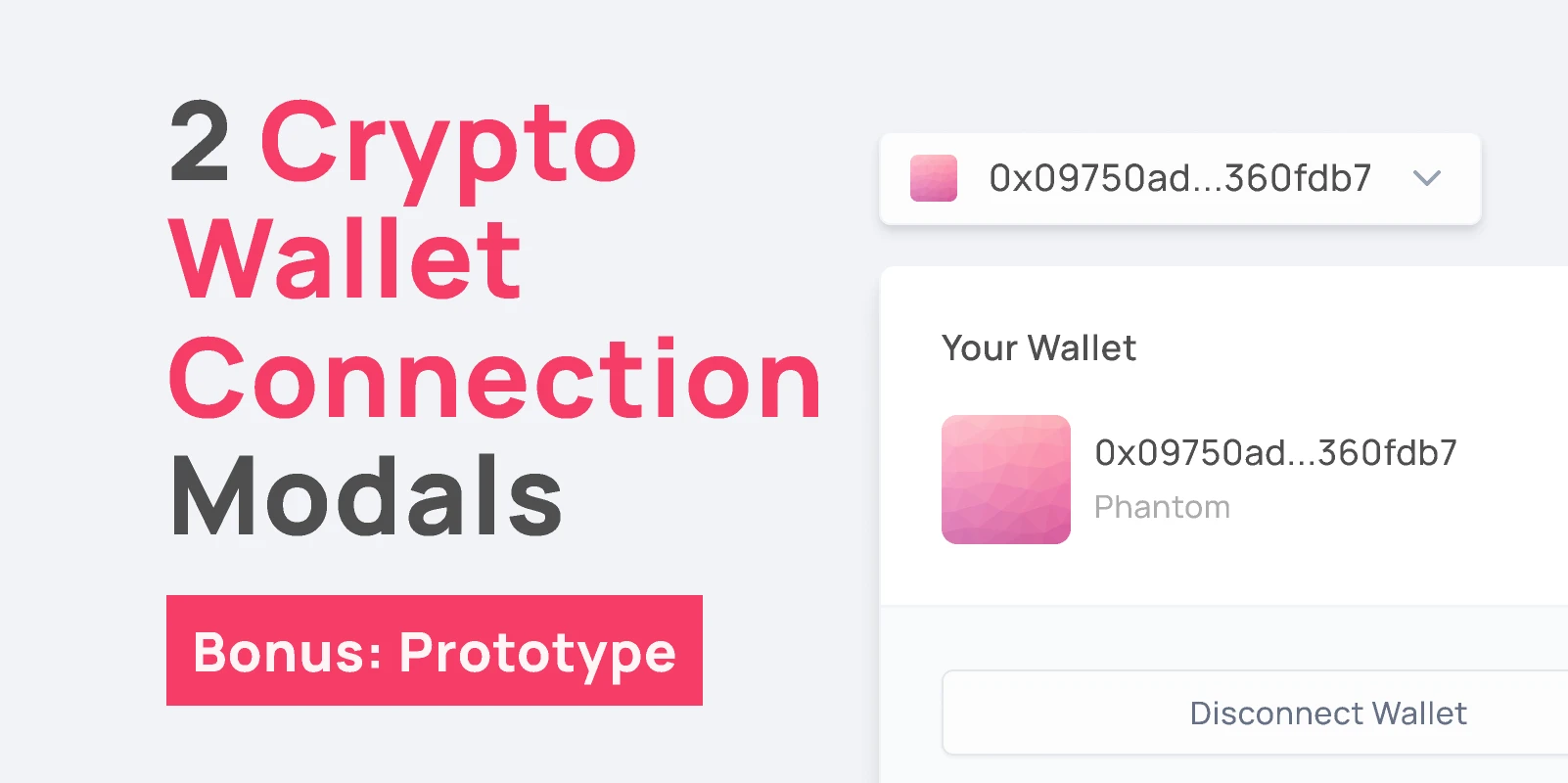 Crypto Connect Wallet for Figma and Adobe XD