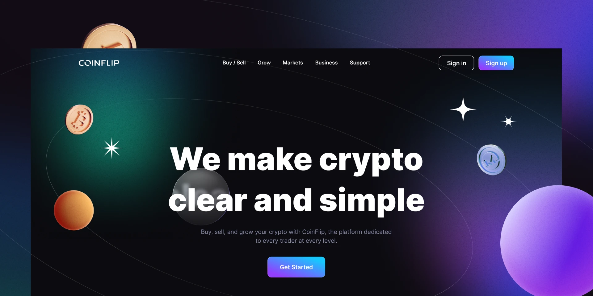 Cryptocurrency Landing Page for Figma and Adobe XD