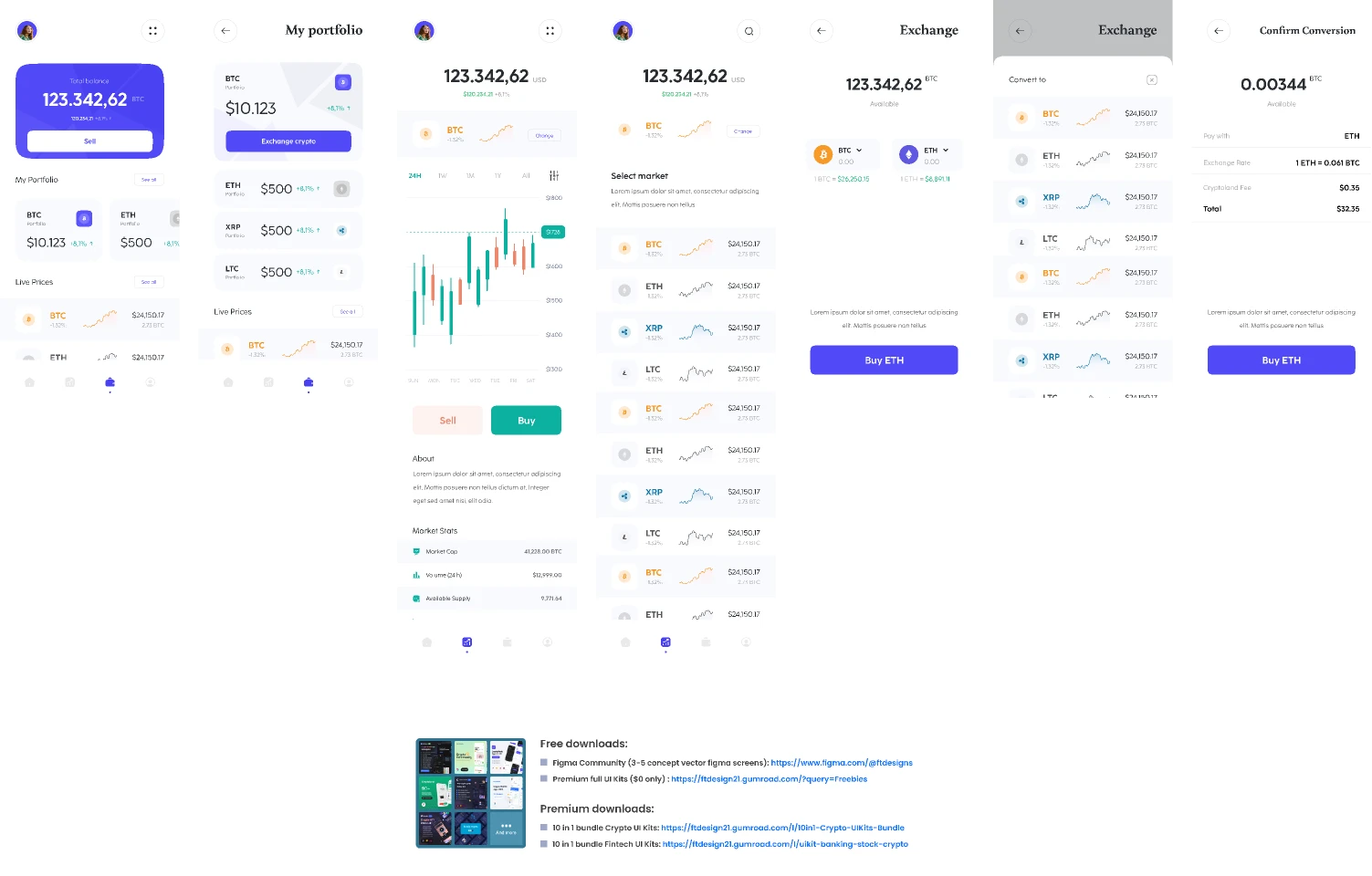 CryptoPack - Crypto Apps UI KIT for Figma and Adobe XD