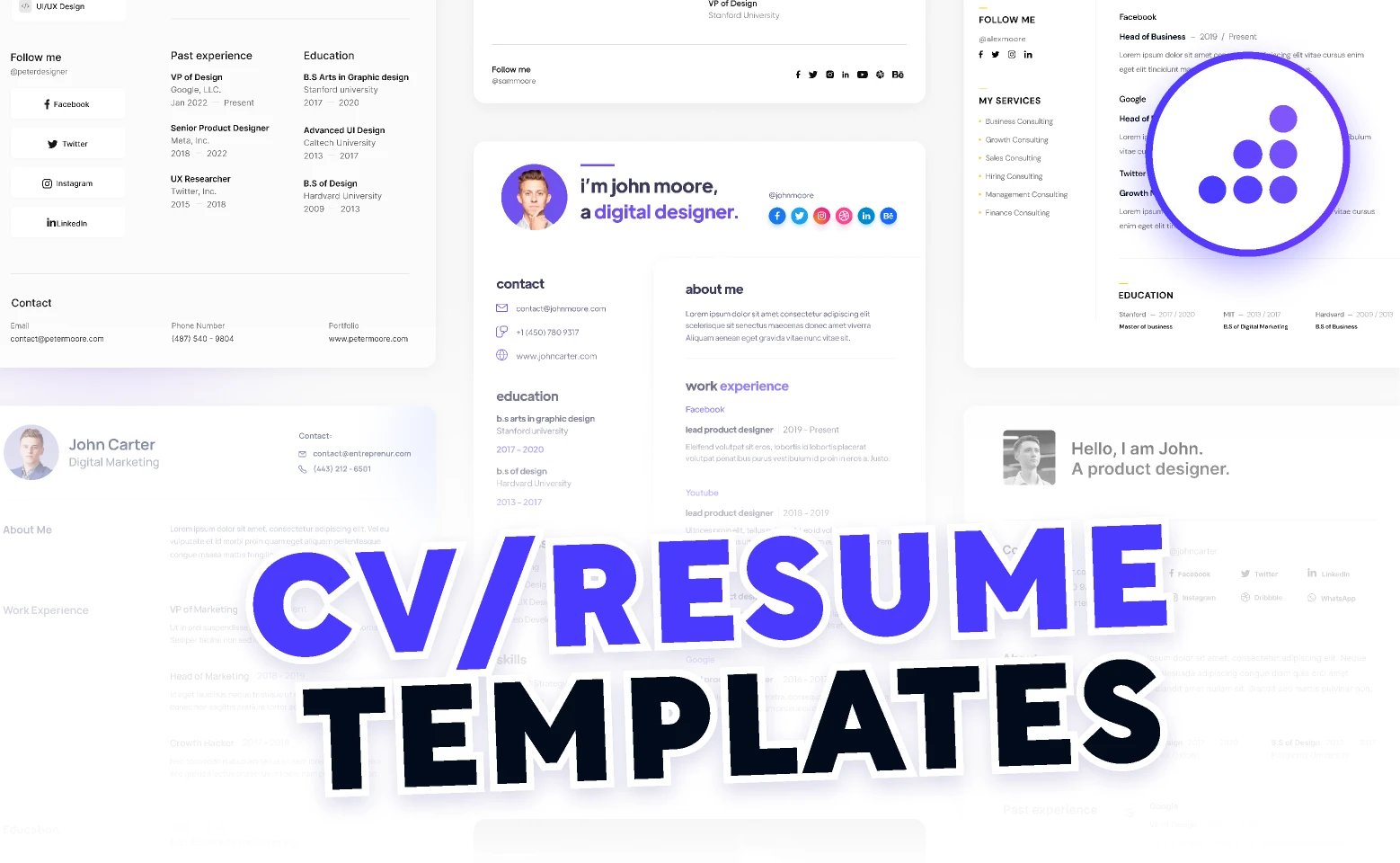 CV / Resume Templates | BRIX Templates for Figma and Adobe XD