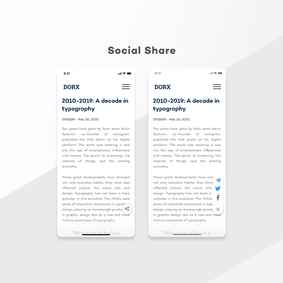 Daily UI Challenge: Social Share for Figma and Adobe XD