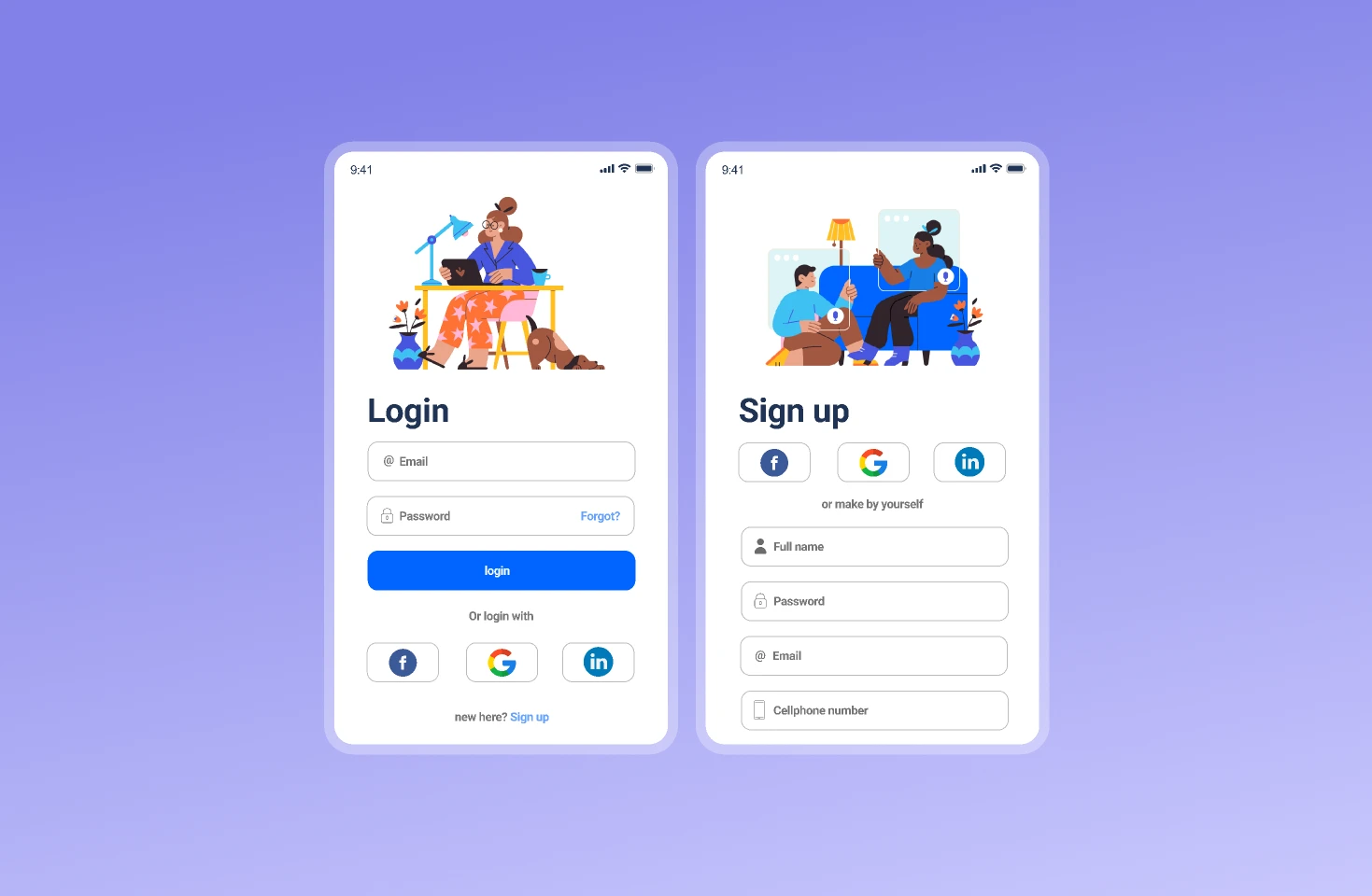 DailyUI [001] sign up for Figma and Adobe XD