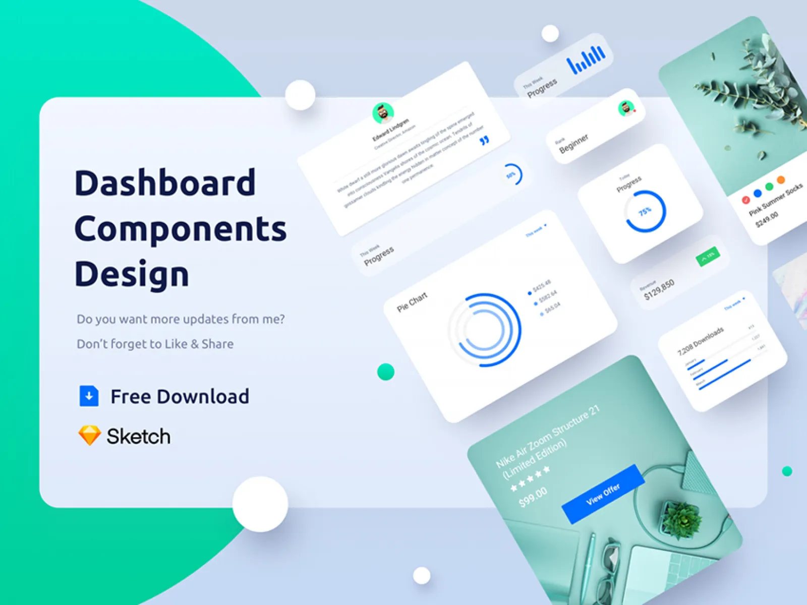 Dashboard Component UI  - Free Figma Template
