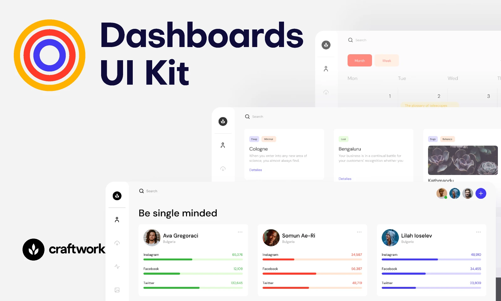 Dashboards UI Kit for Figma and Adobe XD