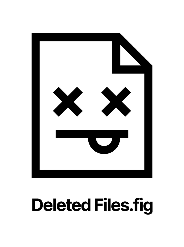 Deleted Files poster for Figma and Adobe XD