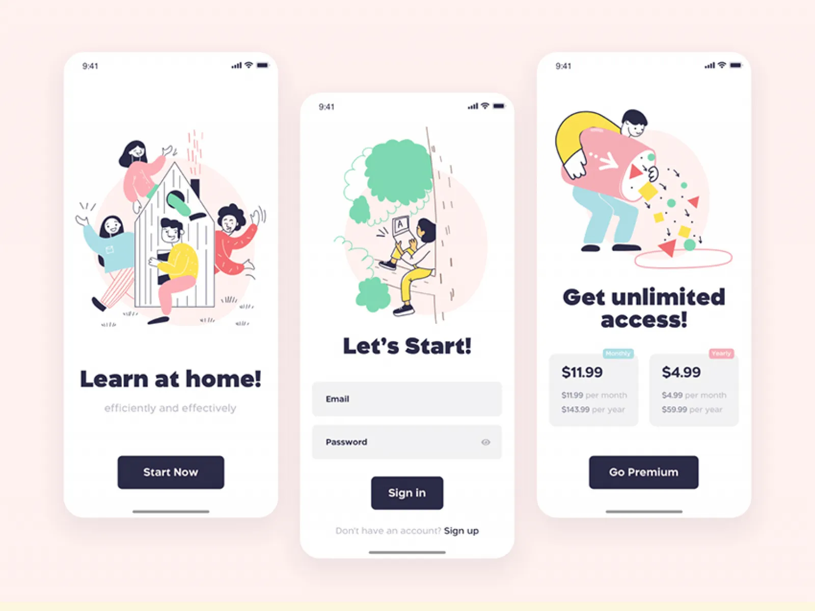 Design Courses Mobile App  - Free Figma Template