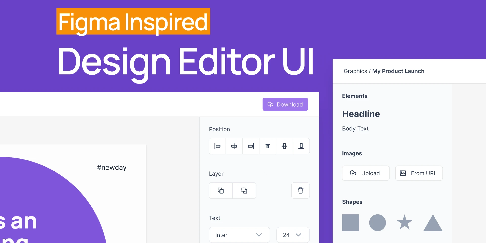 Design Editor UI Design for Figma and Adobe XD