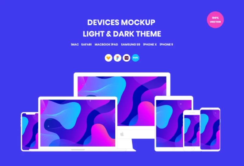 Devices Vector Mockups for Figma and Adobe XD
