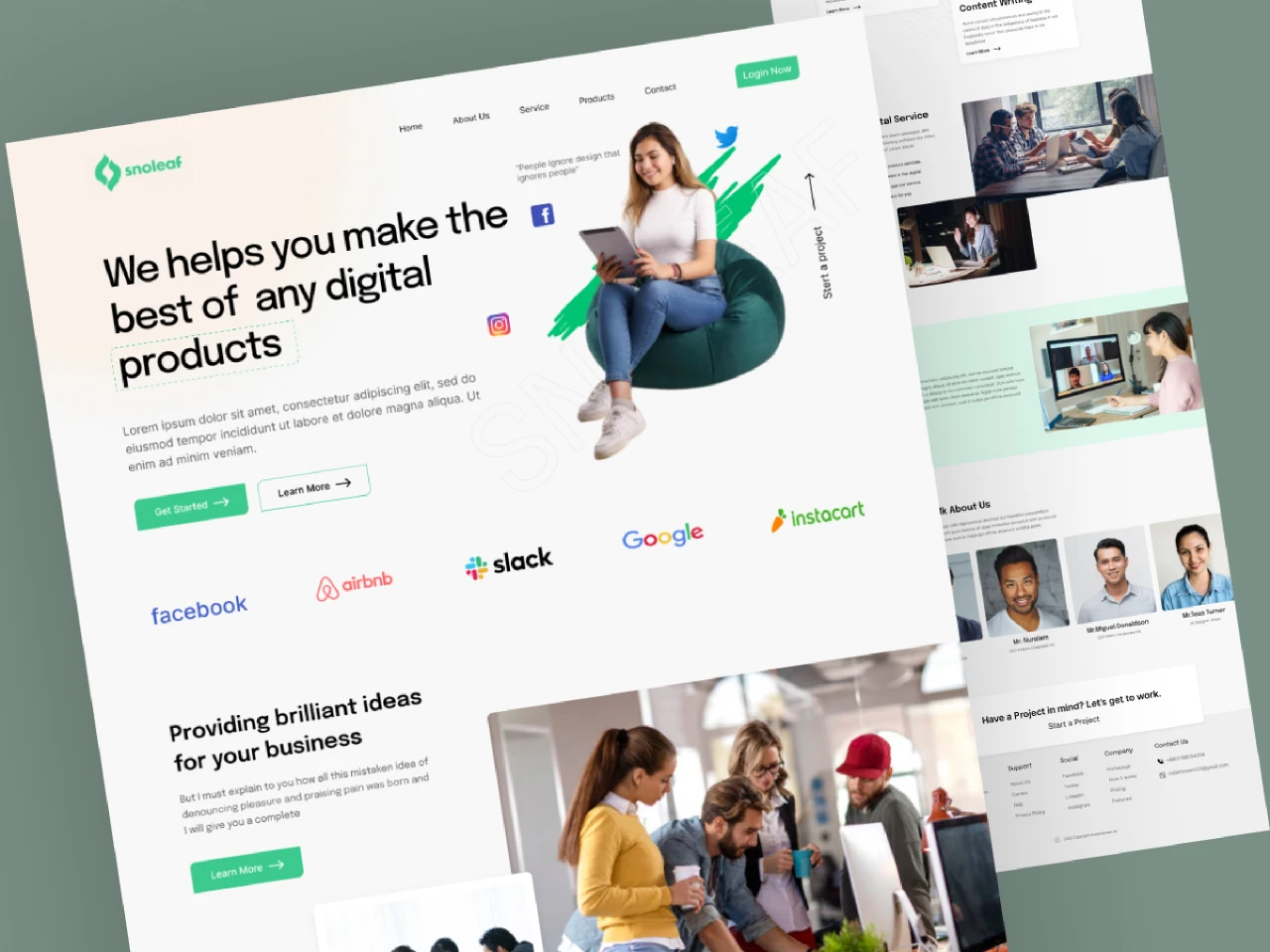 Digital Agency Landing Page for Figma and Adobe XD