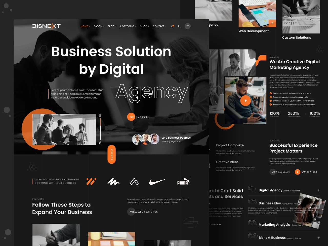 Digital Agency Website Concept for Figma and Adobe XD