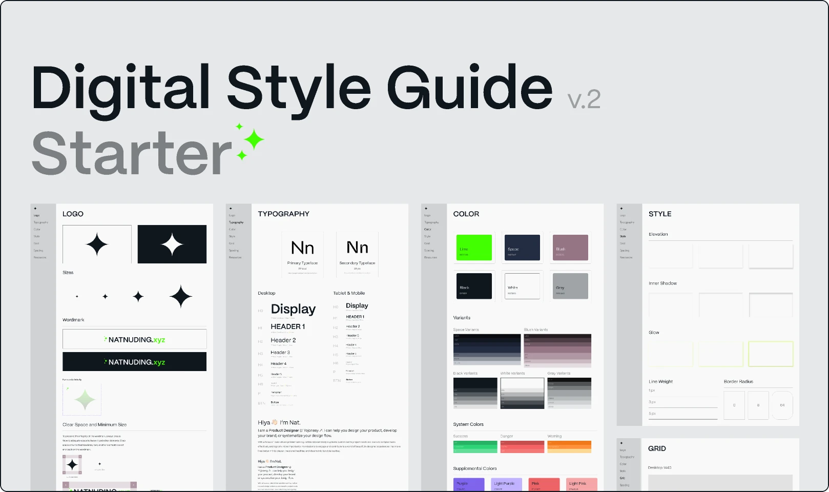 Digital Style Guide Starter V.2 for Figma and Adobe XD