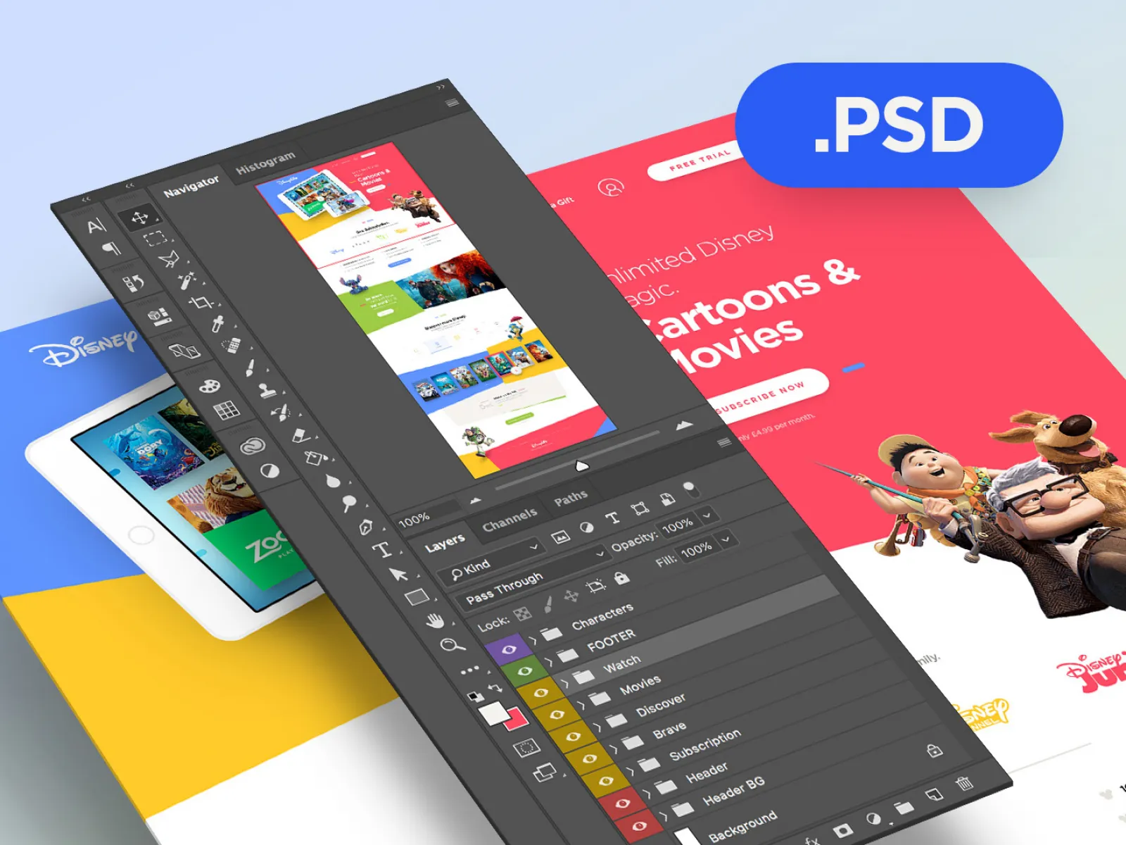 Disney Web Design Concept  - Free Figma Template