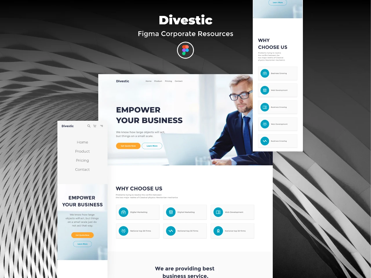 Divestic - Figma Corporate Resources for Figma and Adobe XD