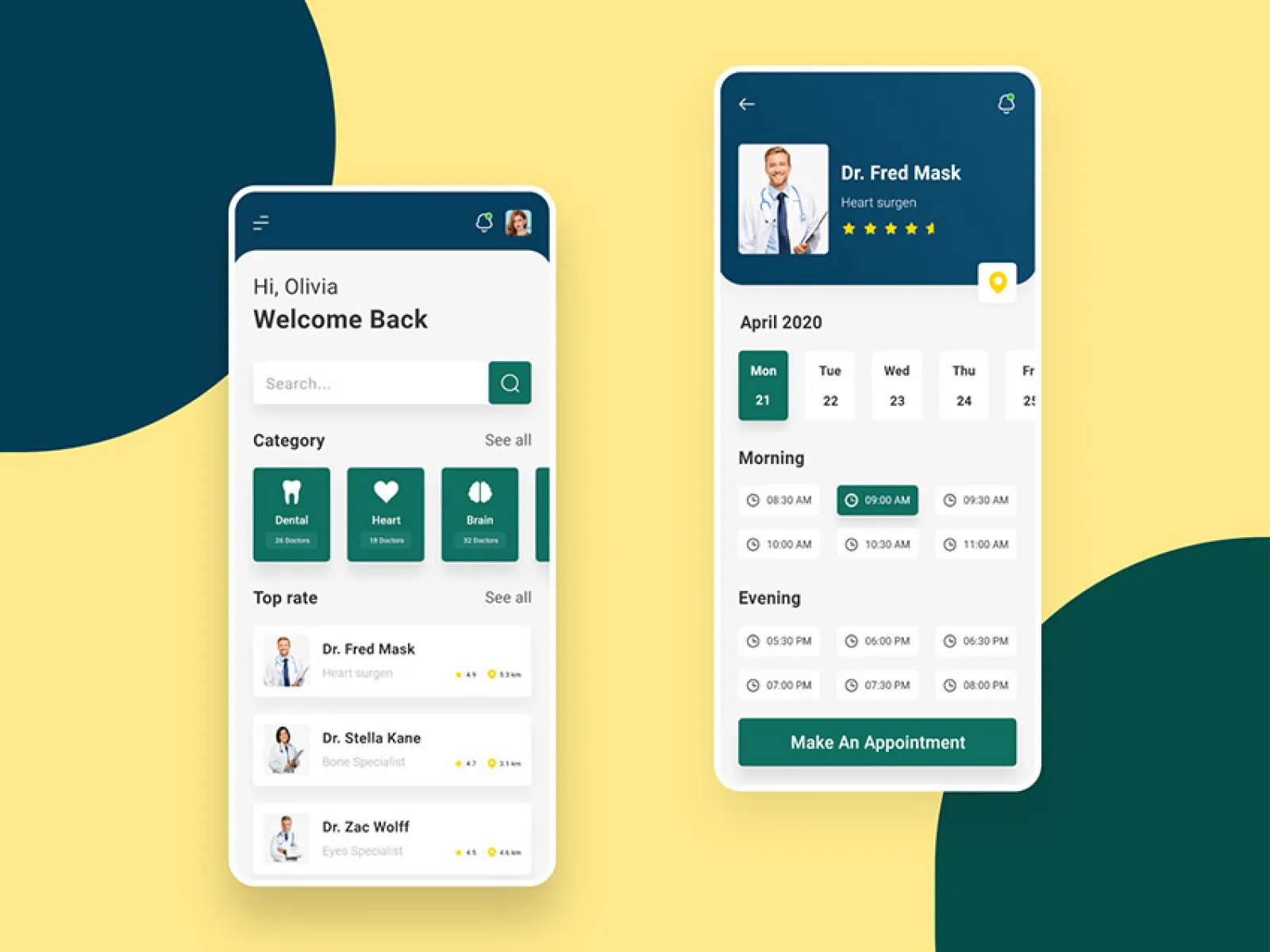 Doctor Appointment App  - Free Figma Template