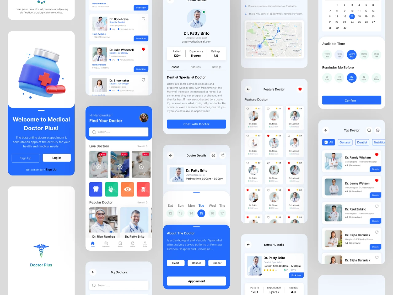 Doctor Consultant Mobile App for Figma and Adobe XD