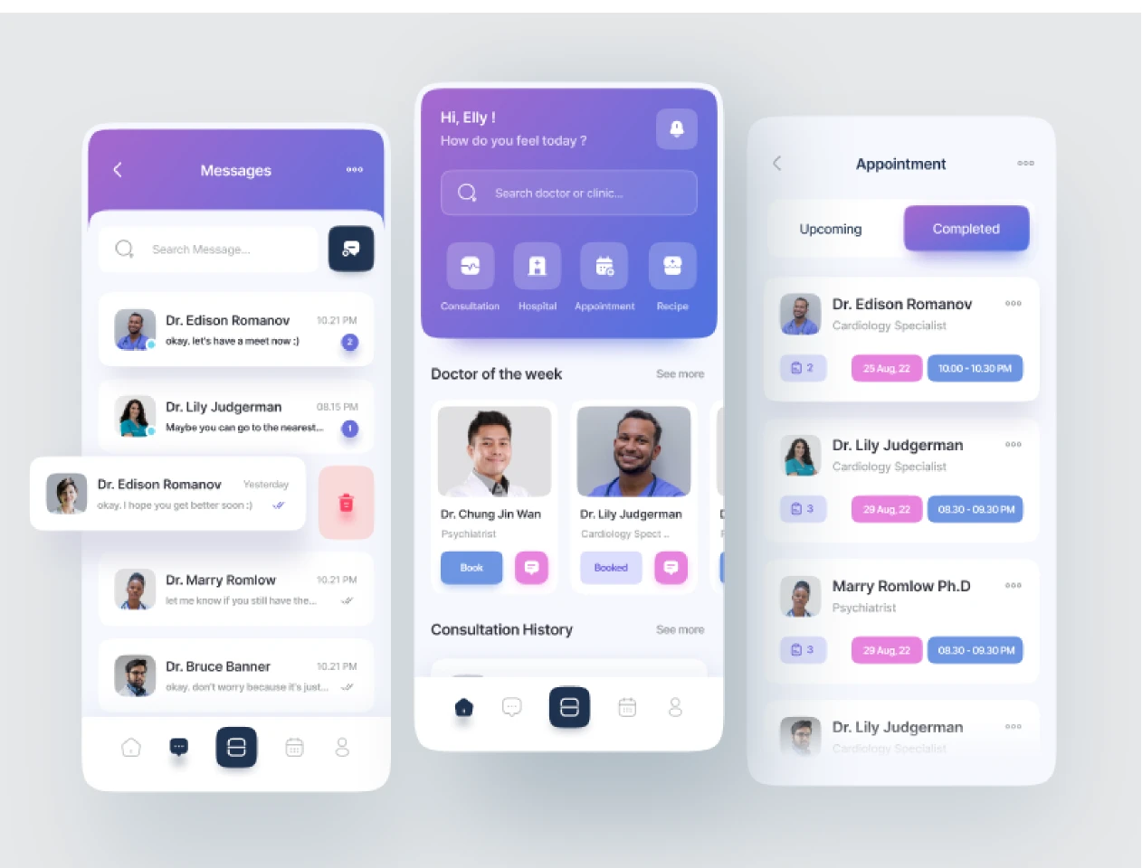Doctorin - Medical Mobile App for Figma and Adobe XD