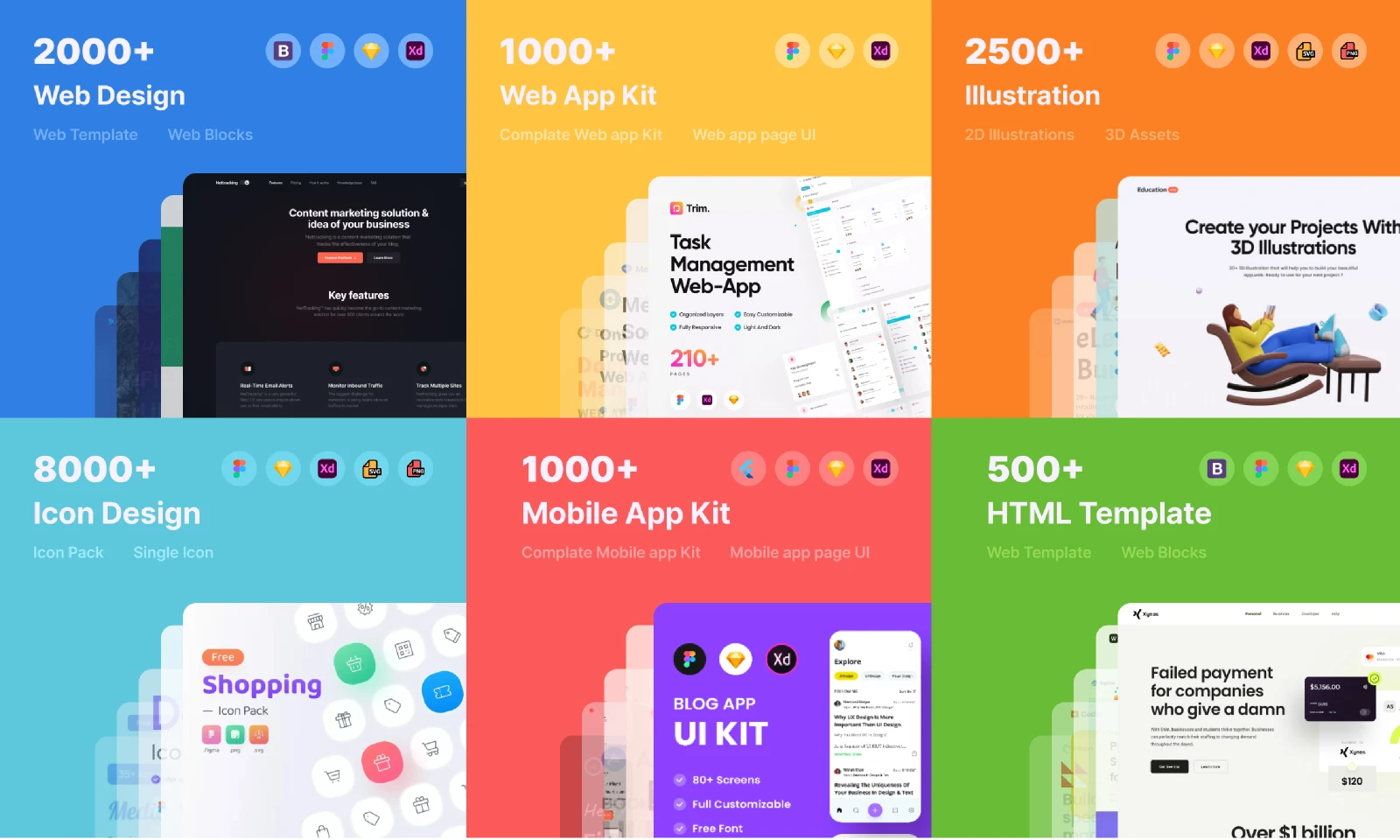 Download 21,000+ Design Resources for Figma and Adobe XD