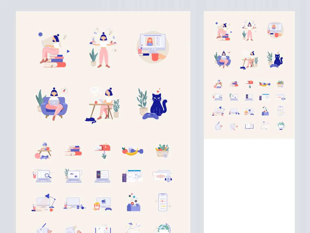 25+ Free Remote Work Illustrations  - Free Figma Template