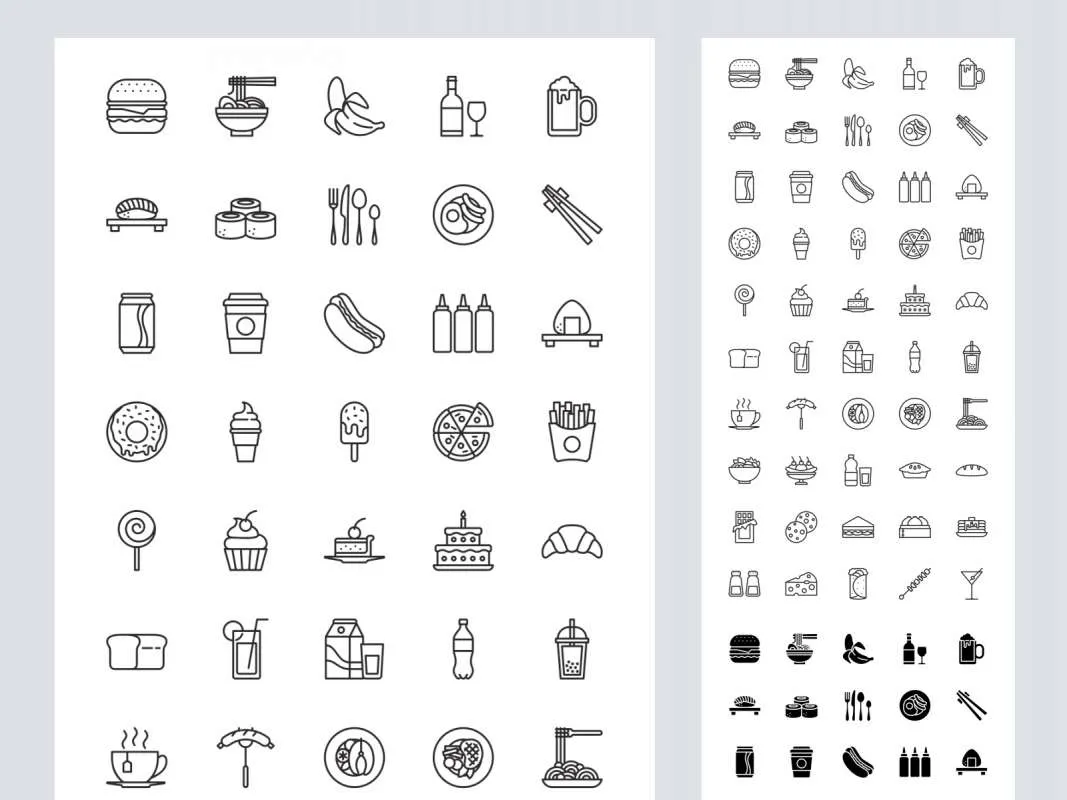 50 Food & Drink Free Icons  - Free Figma Template