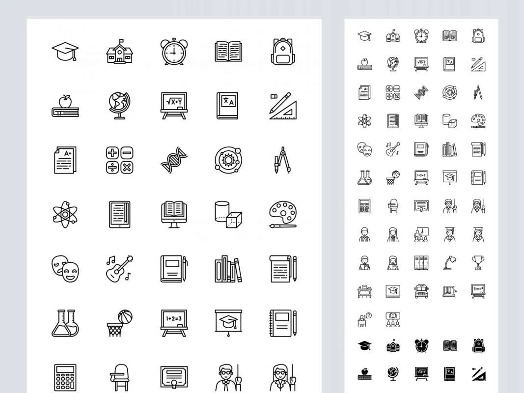 53 Education Free Icons  - Free Figma Template