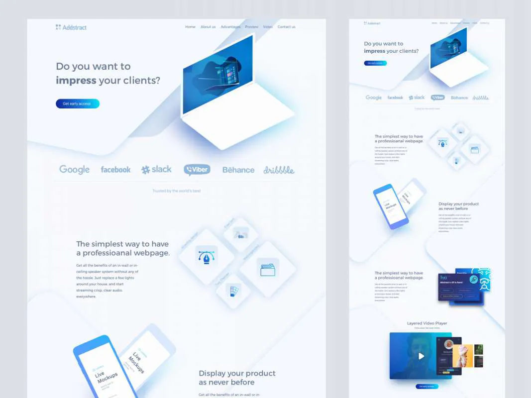 Addstract Free UI Kit  - Free Figma Template