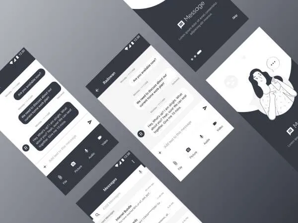 Android Messaging App for Figma and Adobe XD