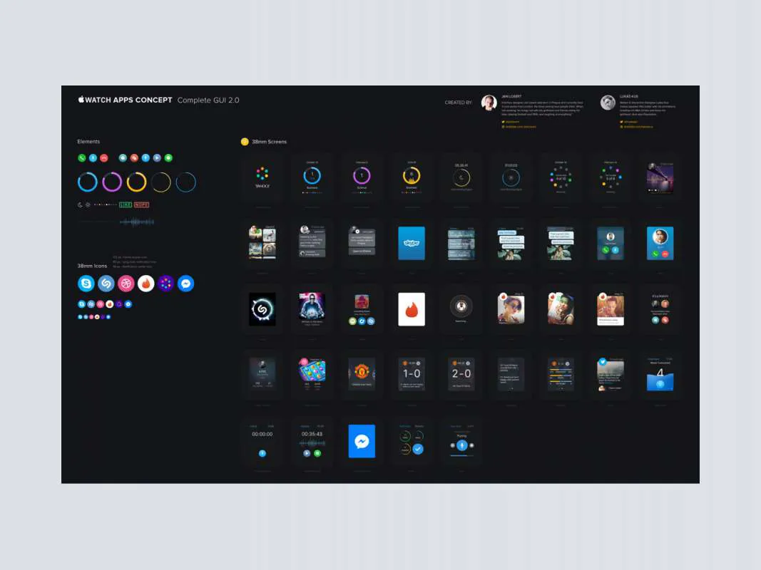 Apple Watch UI Kit 2.0  - Free Figma Template