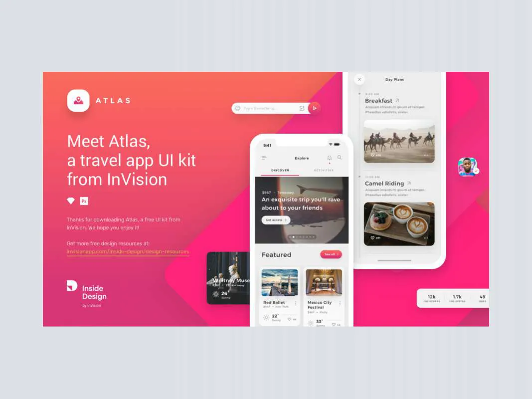 Atlas - Free Mobile UI Kit  - Free Figma Template