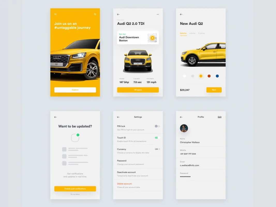 Audi Freebie  - Free Figma Template