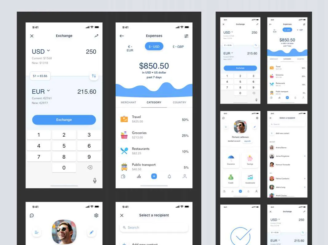 Banking App Design  - Free Figma Template