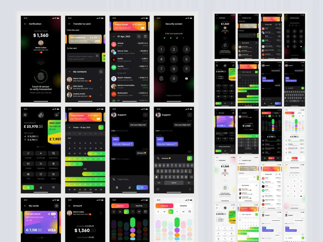 Banking App Free UI Kit for Figma  - Free Figma Template