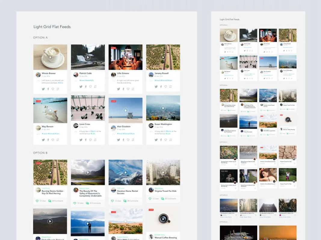 Based Feed UI Kit for Sketch  - Free Figma Template