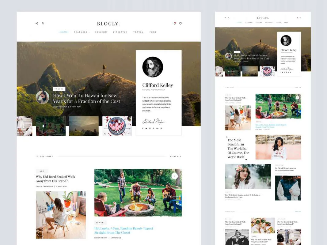 Blogly Theme  - Free Figma Template