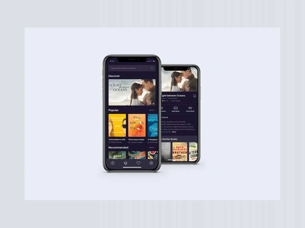 Book App Concept  - Free Figma Template
