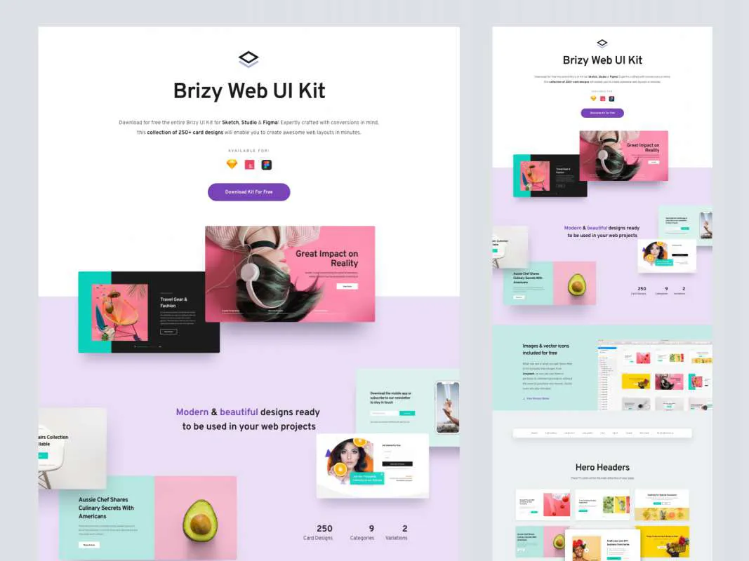 Brizy Web UI Kit  - Free Figma Template