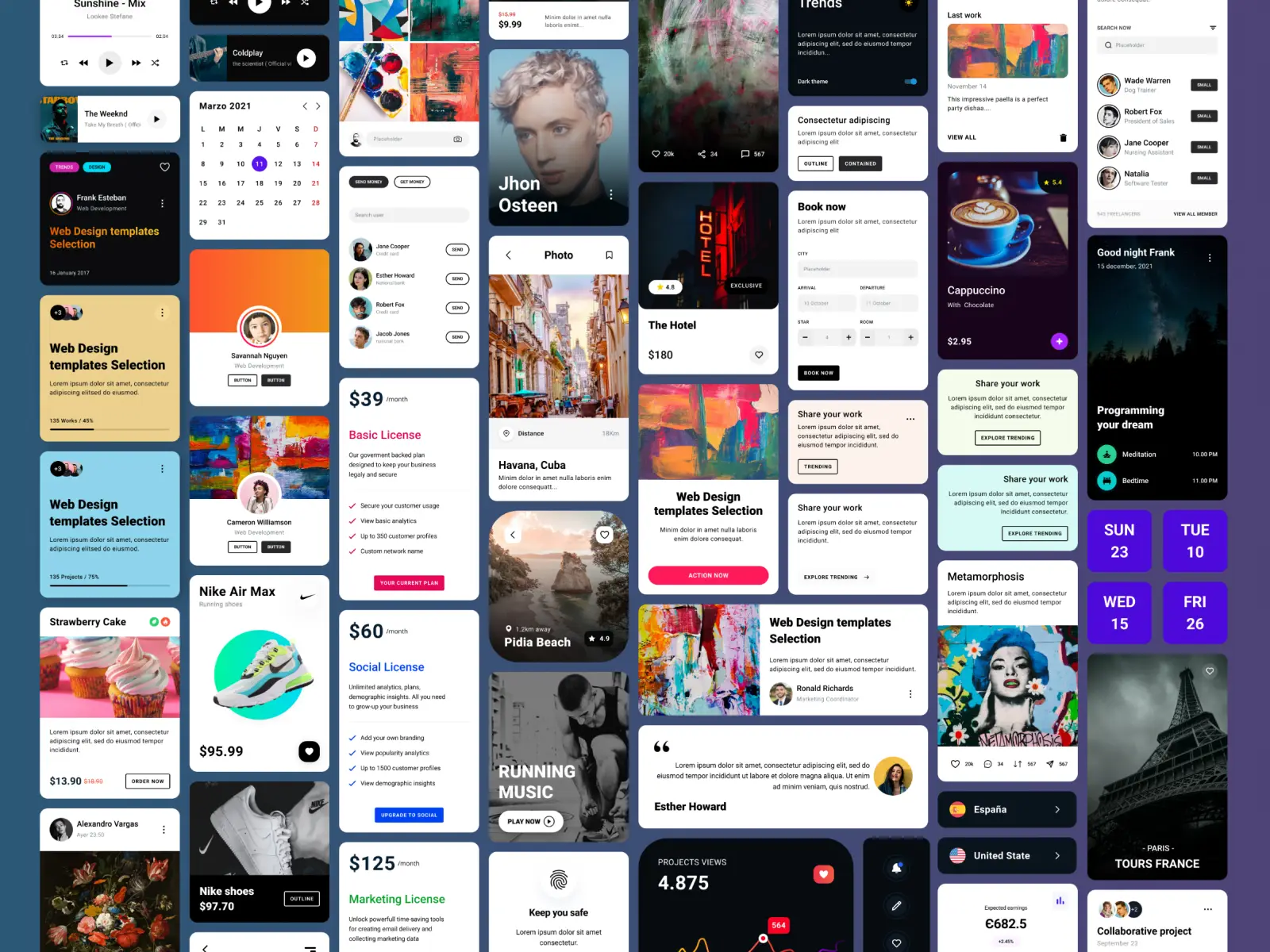 Card Components Free UI Kit for Figma for Figma and Adobe XD No 3